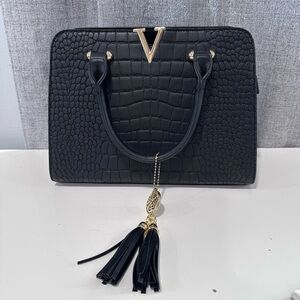 Crossi New York black faux leather bag. NWOT.